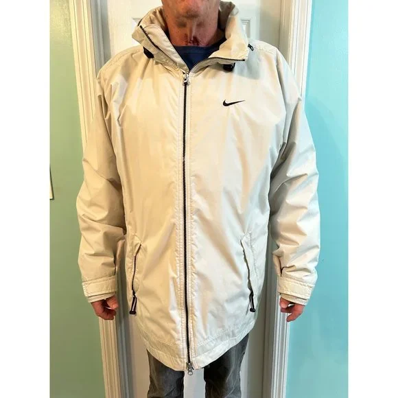 Nike Jackets Coats Vintage Red Tag Nike Jacket Rare Mens Size Lgg With Hood And Heavy Lining Poshmark